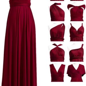 72styles infinity dress with bandeau, convertible bridesmaid dress, long, plus size, multi way dress, twist wrap dress